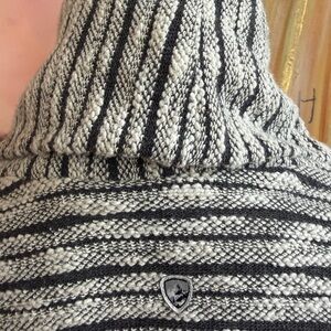 KUHL Ski hiking outdoors Striped Cowlneck Sweater SIZE XL